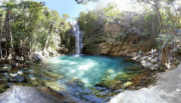 Cachoeira Santa Bárbara a mais famosa da Chapada dos Veadeiros