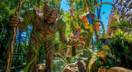 Uma parte temática da floresta do Parque Florybal em Canela.