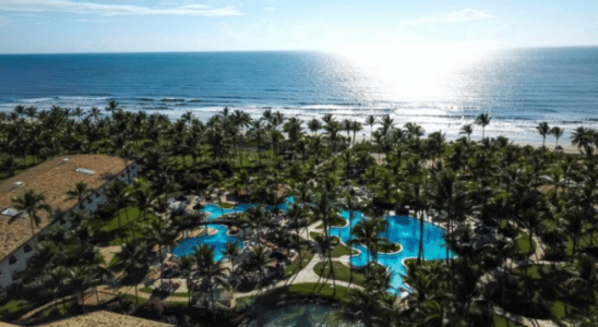 Vista da Resort Transamérica Comandatuba e da praia da Ilha de Comandatuba.